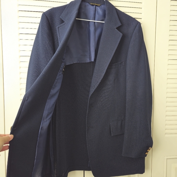 Saks Fifth Avenue Men's Blazer Dark Blue Size 43L #200 - Picture 5 of 6